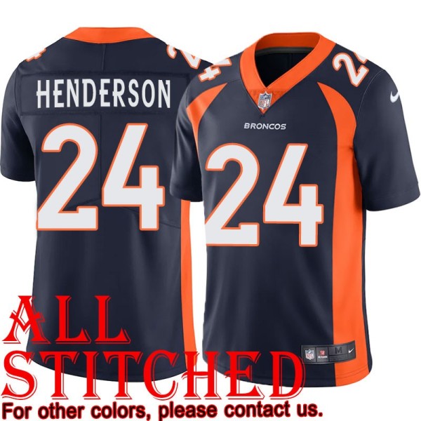 Navy Alternate Wymon Henderson Jersey Denver Broncos #24