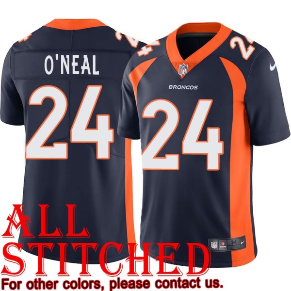 Navy Alternate Deltha O'Neal Jersey Denver Broncos #24