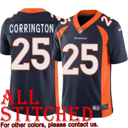 Navy Alternate Kip Corrington Jersey Denver Broncos #25