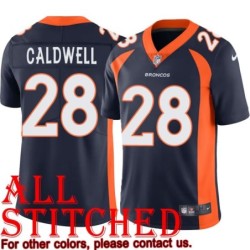 Navy Alternate Scott Caldwell Jersey Denver Broncos #28