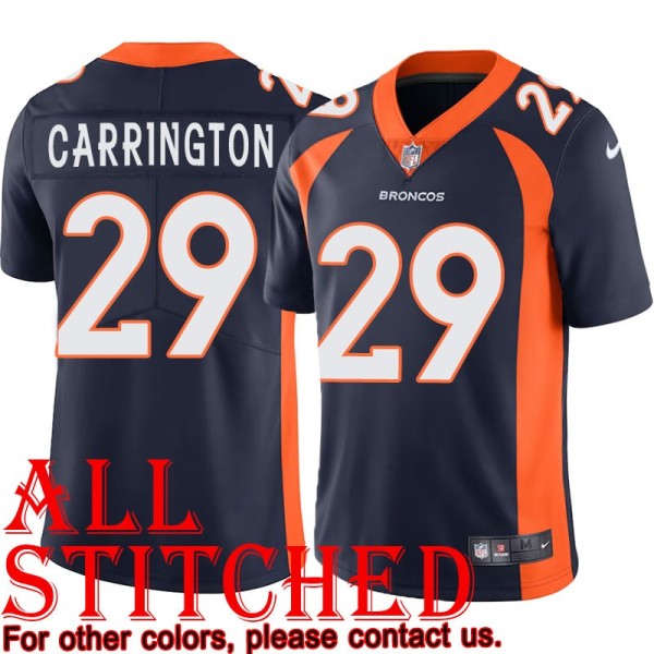 Navy Alternate Darren Carrington Jersey Denver Broncos #29