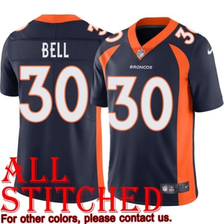 Navy Alternate Mike Bell Jersey Denver Broncos #30
