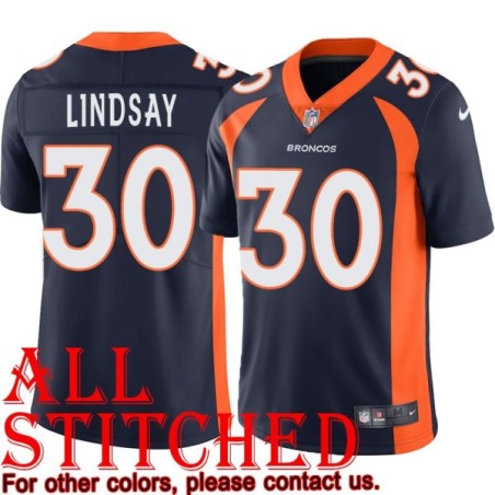 Navy Alternate Phillip Lindsay Jersey Denver Broncos #30