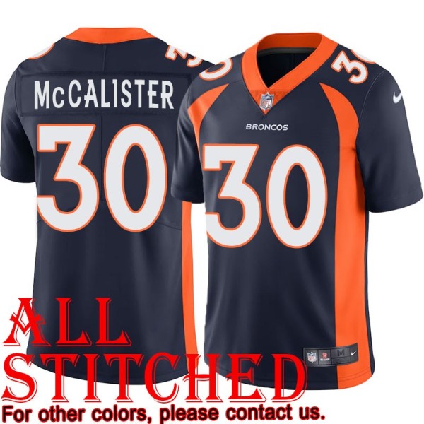 Navy Alternate Tanner McCalister Jersey Denver Broncos #30
