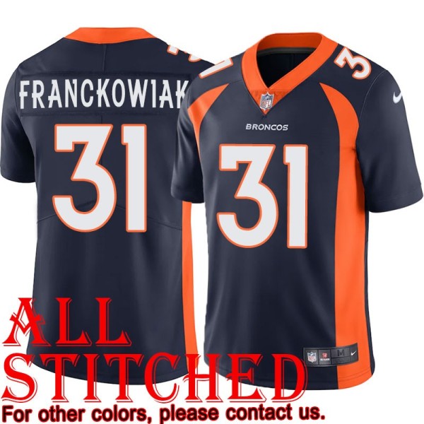 Navy Alternate Mike Franckowiak Jersey Denver Broncos #31