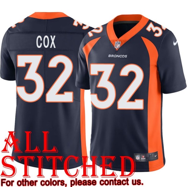 Navy Alternate Perrish Cox Jersey Denver Broncos #32
