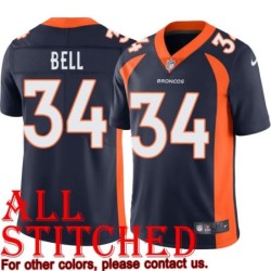 Navy Alternate Josh Bell Jersey Denver Broncos #34