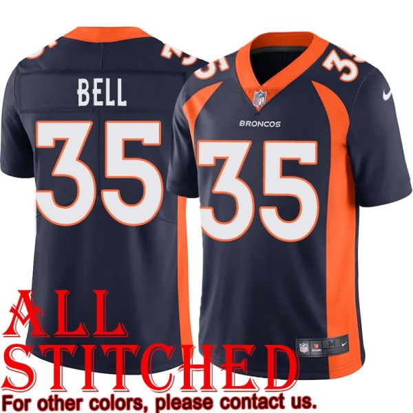 Navy Alternate Ken Bell Jersey Denver Broncos #35