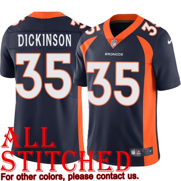 Navy Alternate Bo Dickinson Jersey Denver Broncos #35