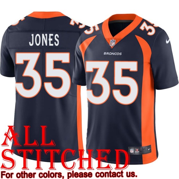 Navy Alternate Henry Jones Jersey Denver Broncos #35