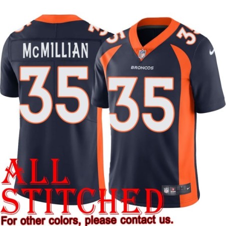 Navy Alternate Ja'Quan McMillian Jersey Denver Broncos #35
