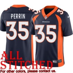 Navy Alternate Lonnie Perrin Jersey Denver Broncos #35