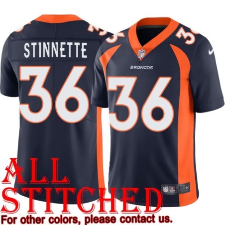 Navy Alternate James Stinnette Jersey Denver Broncos #36