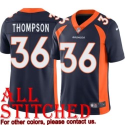 Navy Alternate Bill Thompson Jersey Denver Broncos #36