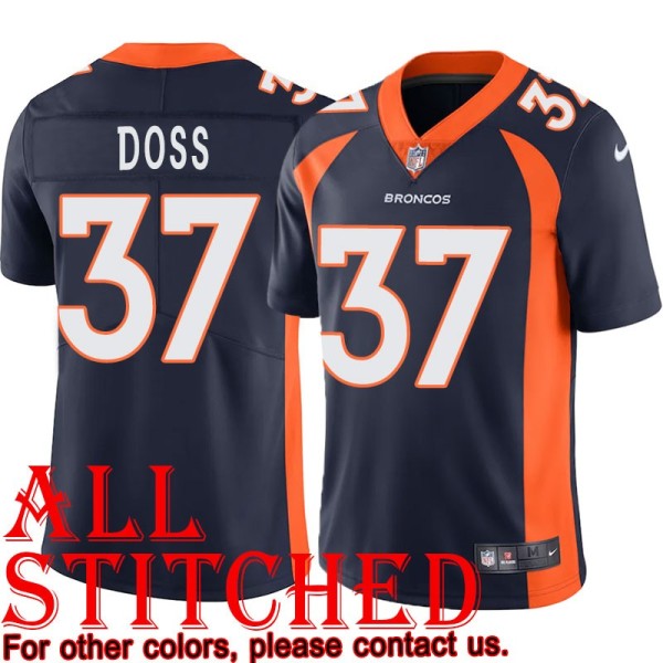 Navy Alternate Lorenzo Doss Jersey Denver Broncos #37