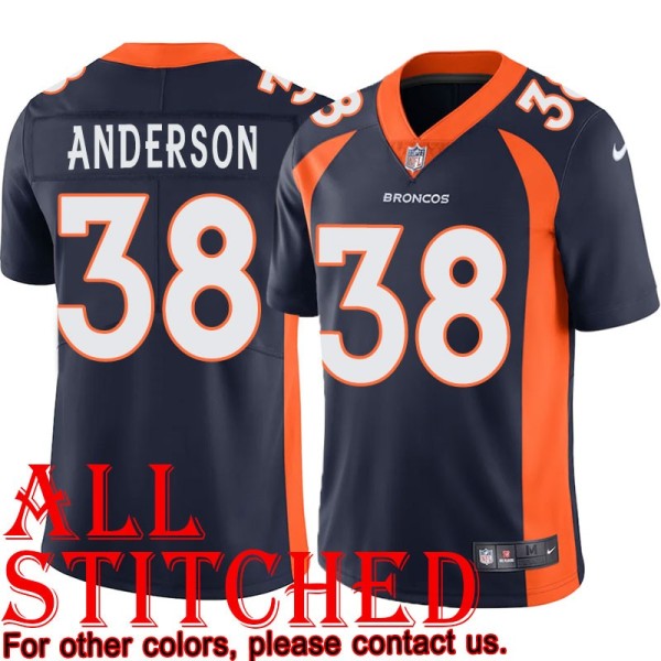 Navy Alternate Mike Anderson Jersey Denver Broncos #38