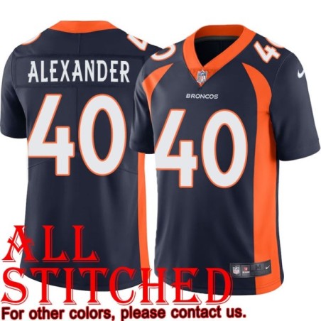 Navy Alternate Jeff Alexander Jersey Denver Broncos #40