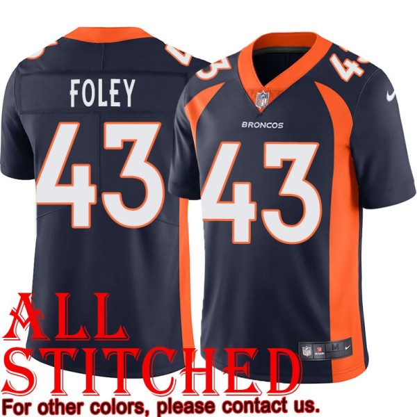 Navy Alternate Steve Foley Jersey Denver Broncos #43