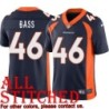 Navy Alternate Norm Bass Jersey Denver Broncos #46