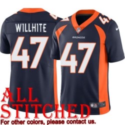 Navy Alternate Gerald Willhite Jersey Denver Broncos #47