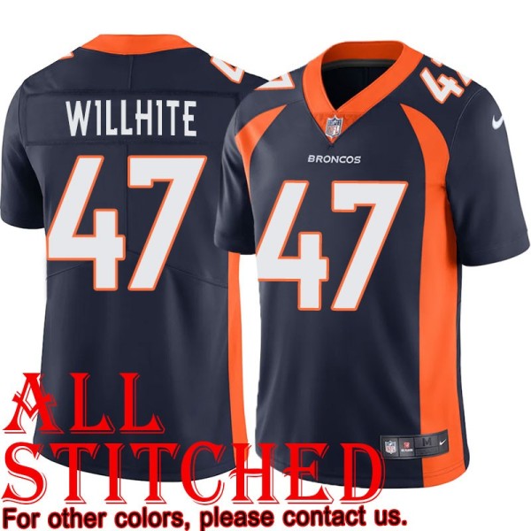 Navy Alternate Gerald Willhite Jersey Denver Broncos #47