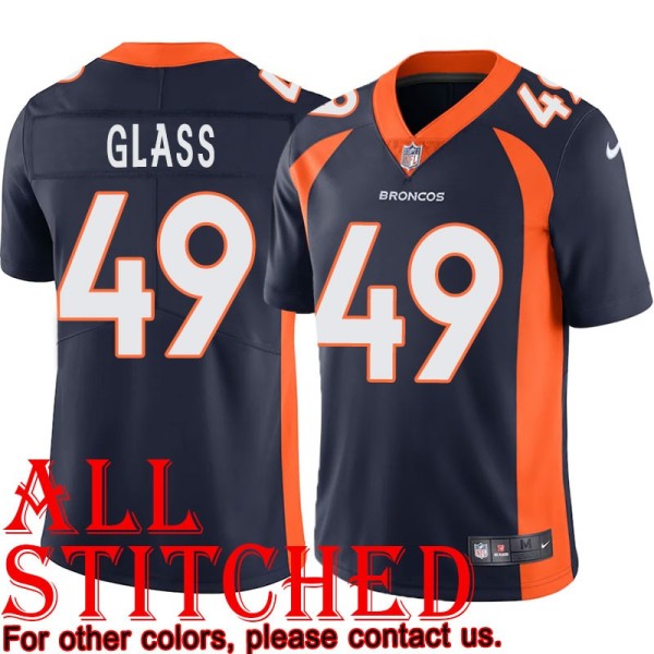 Navy Alternate Glenn Glass Jersey Denver Broncos #49