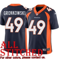 Navy Alternate Chris Gronkowski Jersey Denver Broncos #49