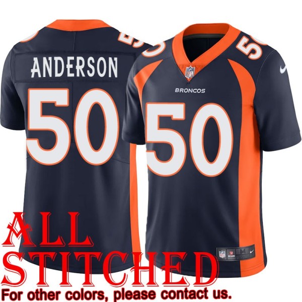 Navy Alternate Zaire Anderson Jersey Denver Broncos #50