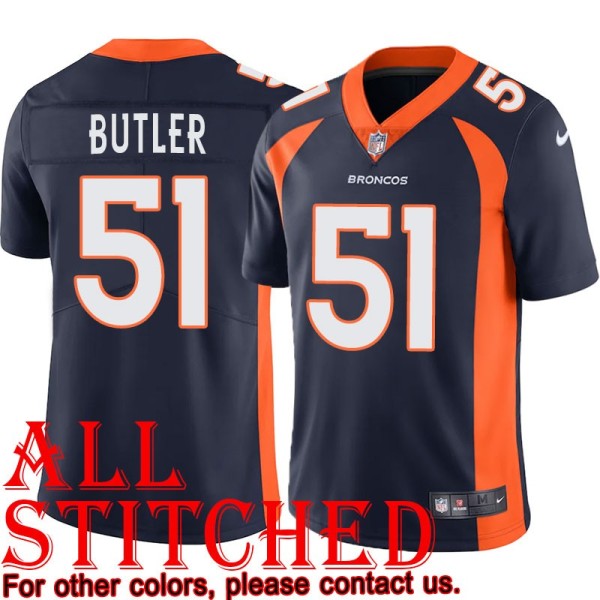 Navy Alternate Bill Butler Jersey Denver Broncos #51