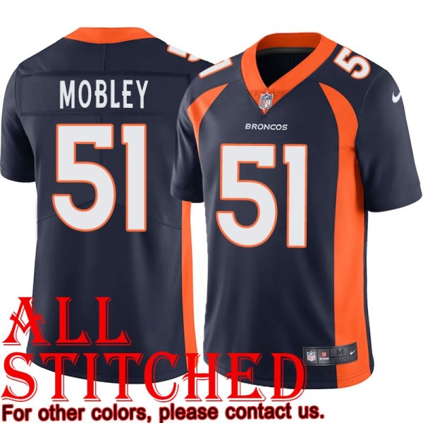 Navy Alternate John Mobley Jersey Denver Broncos #51