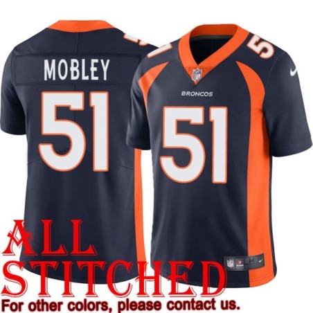 Navy Alternate John Mobley Jersey Denver Broncos #51