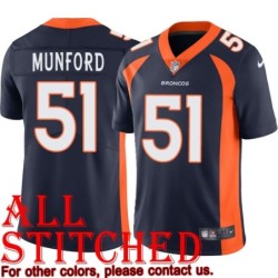 Navy Alternate Marc Munford Jersey Denver Broncos #51