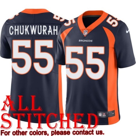 Navy Alternate Patrick Chukwurah Jersey Denver Broncos #55