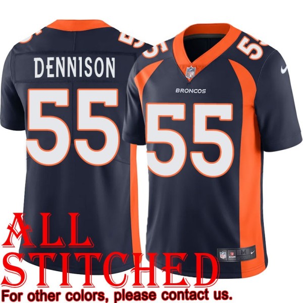 Navy Alternate Rick Dennison Jersey Denver Broncos #55