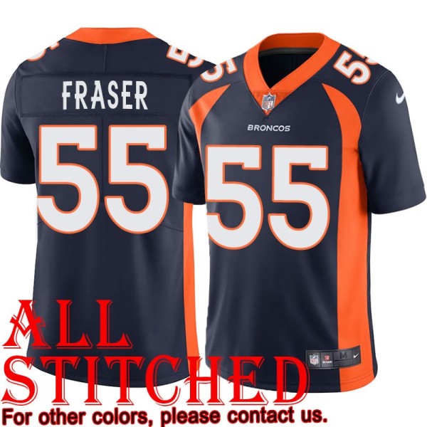 Navy Alternate Jim Fraser Jersey Denver Broncos #55