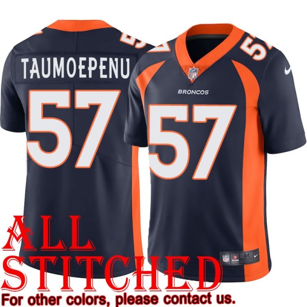Navy Alternate Pita Taumoepenu Jersey Denver Broncos #57
