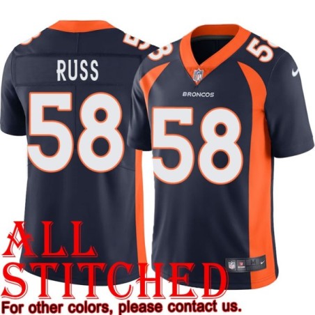 Navy Alternate Steve Russ Jersey Denver Broncos #58