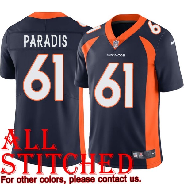 Navy Alternate Matt Paradis Jersey Denver Broncos #61