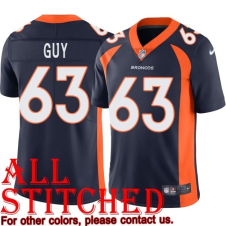 Navy Alternate Buzz Guy Jersey Denver Broncos #63