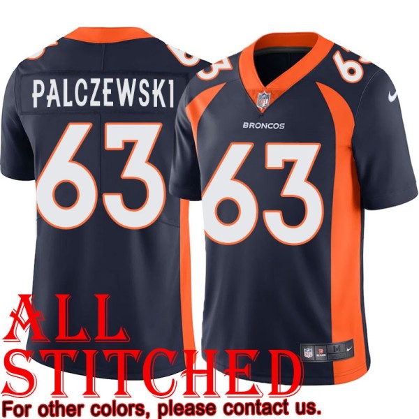 Navy Alternate Alex Palczewski Jersey Denver Broncos #63