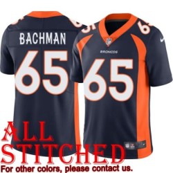 Navy Alternate Jay Bachman Jersey Denver Broncos #65