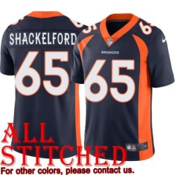 Navy Alternate Don Shackelford Jersey Denver Broncos #65