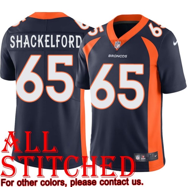 Navy Alternate Don Shackelford Jersey Denver Broncos #65