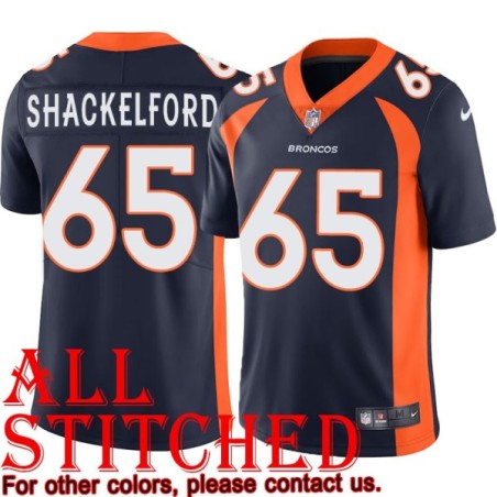 Navy Alternate Don Shackelford Jersey Denver Broncos #65