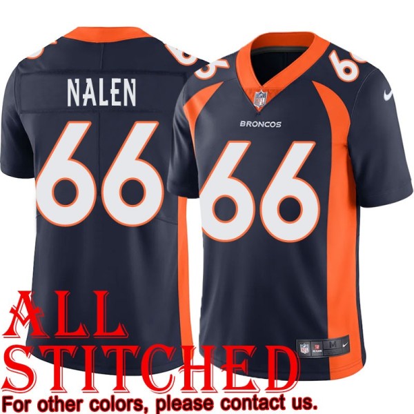 Navy Alternate Tom Nalen Jersey Denver Broncos #66