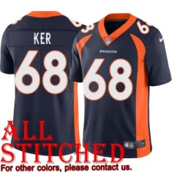 Navy Alternate Crawford Ker Jersey Denver Broncos #68