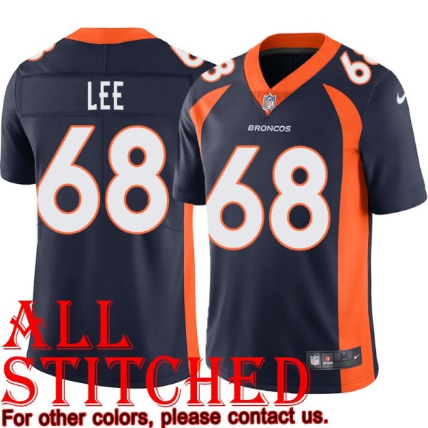 Navy Alternate Larry Lee Jersey Denver Broncos #68