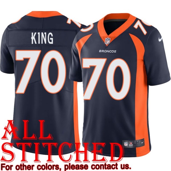 Navy Alternate Don King Jersey Denver Broncos #70