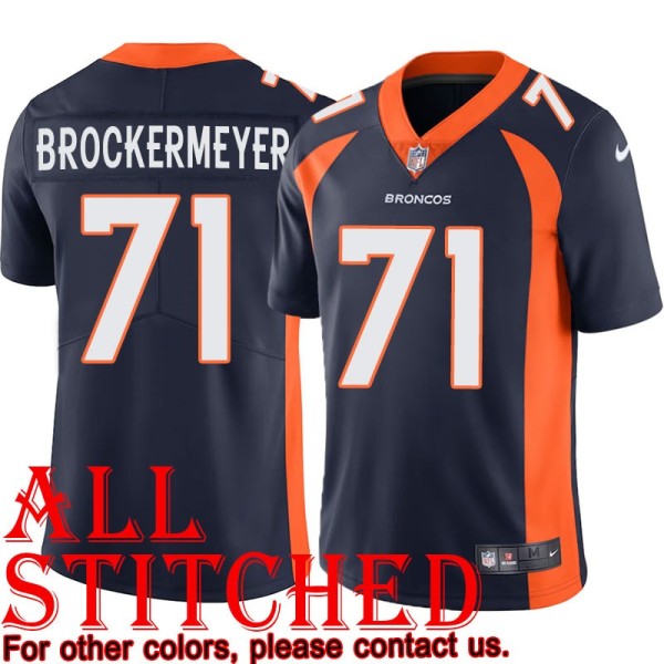 Navy Alternate Blake Brockermeyer Jersey Denver Broncos #71