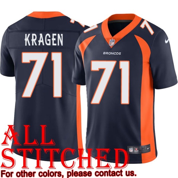 Navy Alternate Greg Kragen Jersey Denver Broncos #71